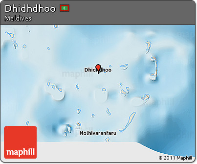 Shaded Relief 3D Map of Dhidhdhoo