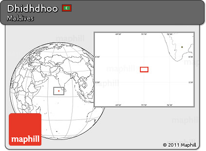 Blank Location Map of Dhidhdhoo