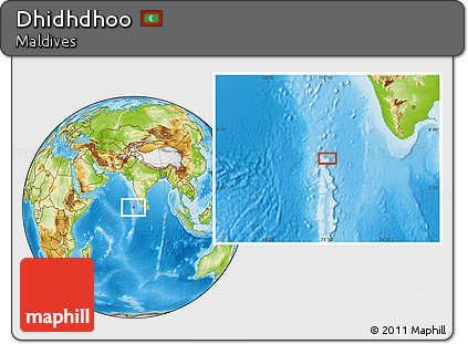 Physical Location Map of Dhidhdhoo