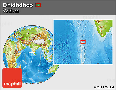 Physical Location Map of Dhidhdhoo