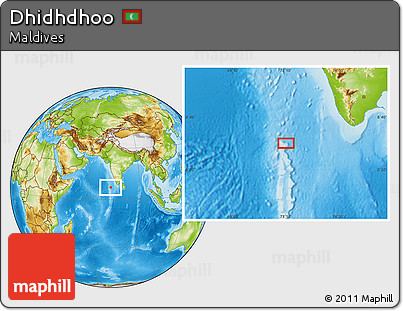 Physical Location Map of Dhidhdhoo