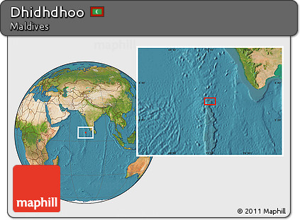 Satellite Location Map of Dhidhdhoo