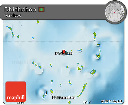 Physical Map of Dhidhdhoo