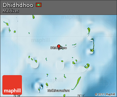 Physical Map of Dhidhdhoo
