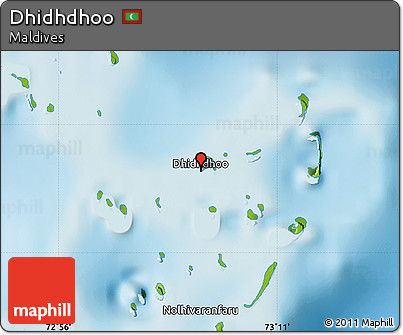 Physical Map of Dhidhdhoo