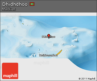 Political Panoramic Map of Dhidhdhoo