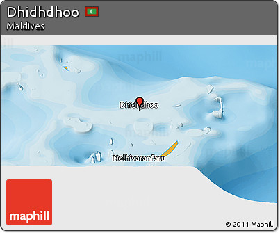 Political Panoramic Map of Dhidhdhoo