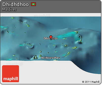 Satellite Panoramic Map of Dhidhdhoo