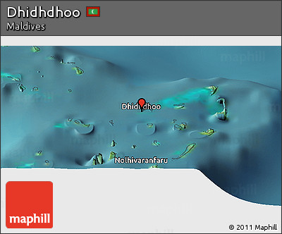 Satellite Panoramic Map of Dhidhdhoo