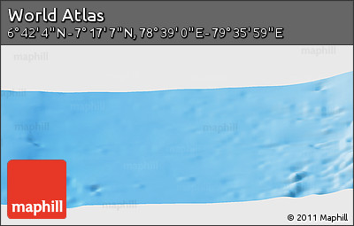 Shaded Relief Panoramic Map of the Area around 6° 59' 36" N, 79° 7' 30" E