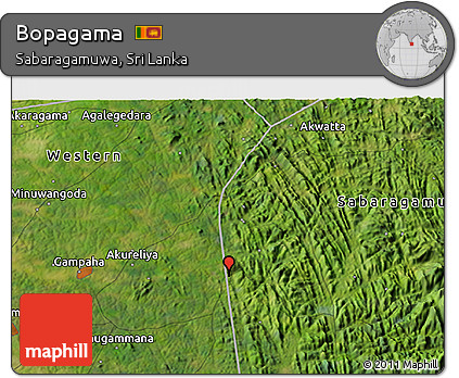 Satellite 3D Map of Bopagama