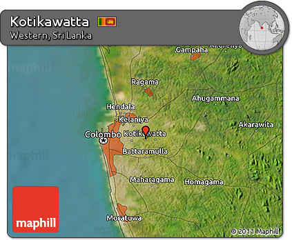 Satellite 3D Map of Kotikawatta