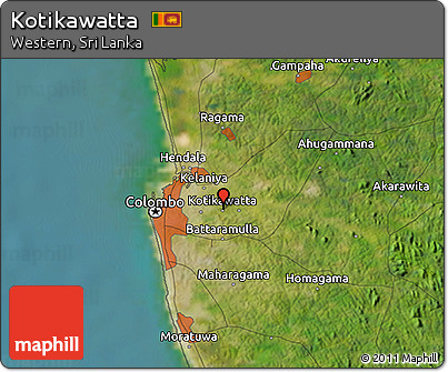 Satellite 3D Map of Kotikawatta