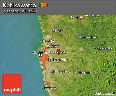 Satellite 3D Map of Kotikawatta