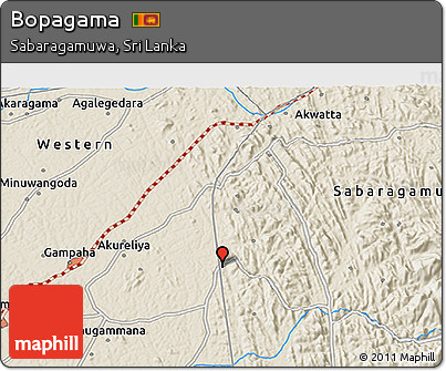 Shaded Relief 3D Map of Bopagama