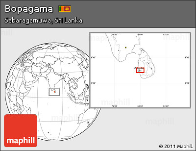 Blank Location Map of Bopagama