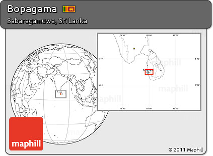 Blank Location Map of Bopagama