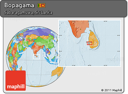 Political Location Map of Bopagama