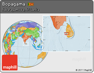 Political Location Map of Bopagama