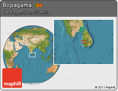 Satellite Location Map of Bopagama