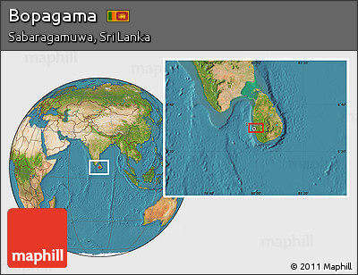 Satellite Location Map of Bopagama