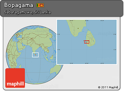 Savanna Style Location Map of Bopagama