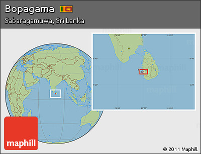 Savanna Style Location Map of Bopagama