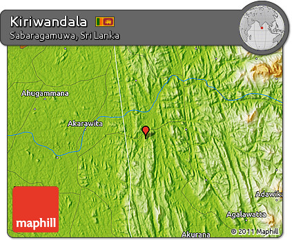 Physical Map of Kiriwandala