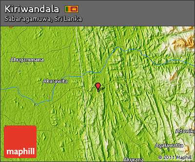 Physical Map of Kiriwandala