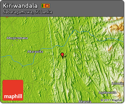 Physical Map of Kiriwandala