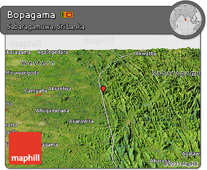 Satellite Panoramic Map of Bopagama