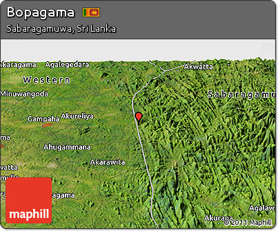 Satellite Panoramic Map of Bopagama