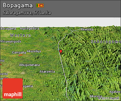 Satellite Panoramic Map of Bopagama