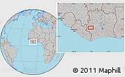 Gray Location Map of Pen