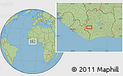 Savanna Style Location Map of Pen
