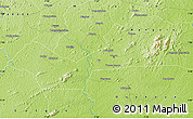 Physical Map of the area around 6° 59' 36" N, 7° 34' 30" W
