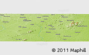 Physical Panoramic Map of the area around 6° 59' 36" N, 7° 34' 30" W