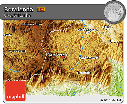 Physical 3D Map of Boralanda