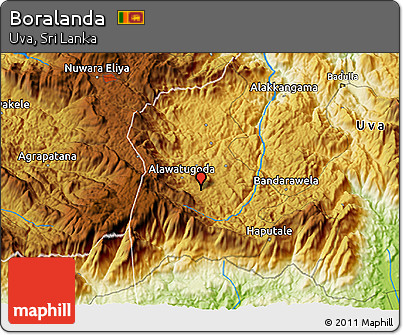 Physical 3D Map of Boralanda