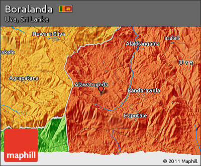 Political 3D Map of Boralanda