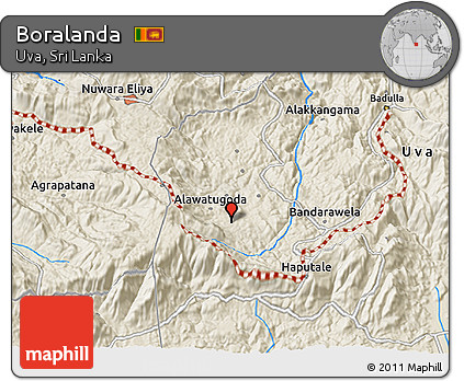 Shaded Relief 3D Map of Boralanda
