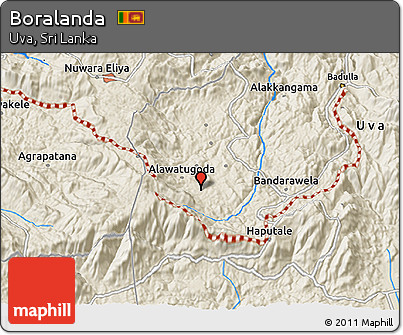 Shaded Relief 3D Map of Boralanda