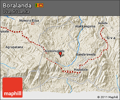 Shaded Relief 3D Map of Boralanda