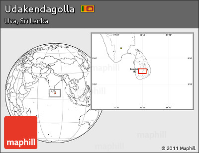 Blank Location Map of Udakendagolla