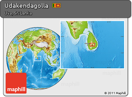 Physical Location Map of Udakendagolla