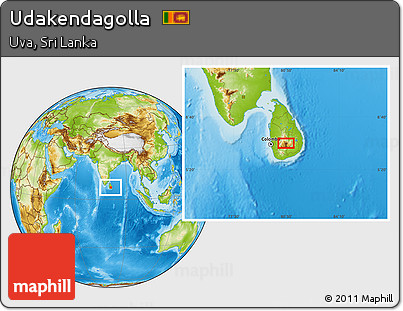 Physical Location Map of Udakendagolla