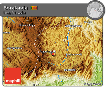 Physical Map of Boralanda