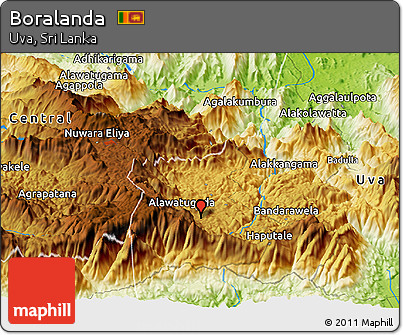Physical Panoramic Map of Boralanda