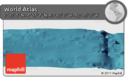 Satellite Panoramic Map of the Area around 6° 59' 36" N, 83° 13' 29" W