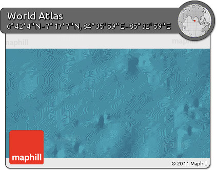 Satellite 3D Map of the Area around 6° 59' 36" N, 85° 4' 29" E